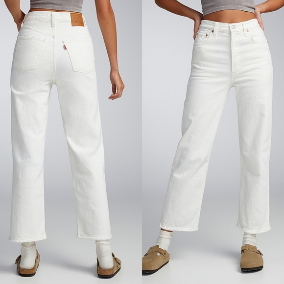 LEVI'S Ribcage Straight Ankle in Cloud Over Size 27 - Picture 3 of 16